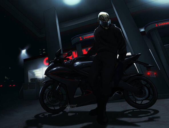 rendered fullbody w/ complex background
