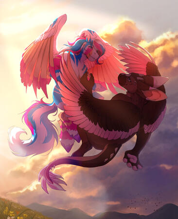 lined fullbody w/ more complex background